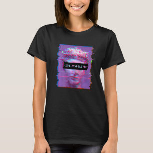 T-shirt Vaporwave Esthétique David Statue La Vie Est Un Gl