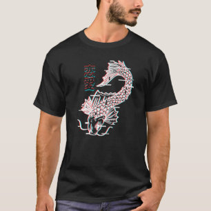 T-shirt Vaporwave esthétique Japonais Poisson Koi