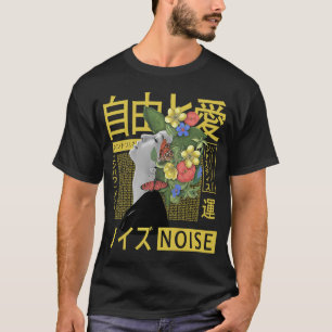 T-shirt Vaporwave esthétique Japonaise Fleur Botnie Coréen
