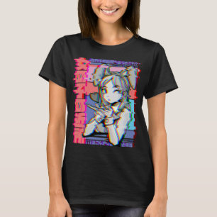 T-shirt Vaporwave esthétique japonaise Retro Anime Girl