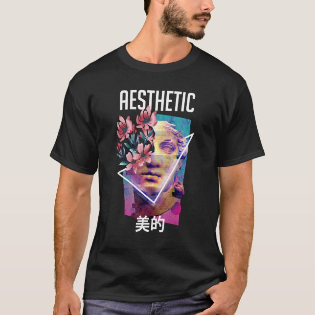 T-shirt Vaporwave esthétique Structure esthétique 90's (Devant)