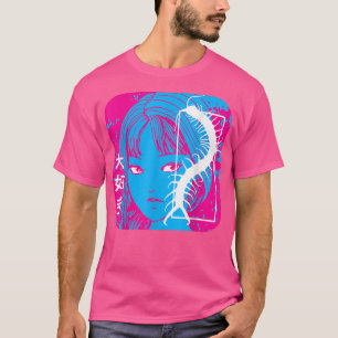 T-shirt Vaporwave esthétique triste Anime fille Eboy Egirl