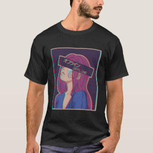 T-shirt Vaporwave esthétique Triste Anime Girl Japonaise O