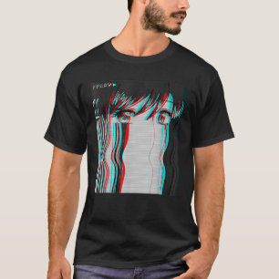 T-shirt Vaporwave esthétique Triste Anime Girl Retro Eboy