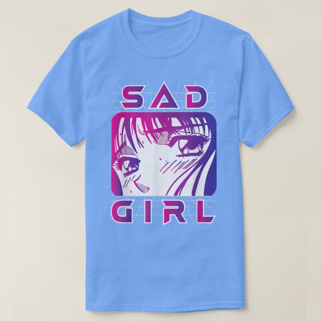 T-shirt Vaporwave esthétique Triste fille Rétro Eboy Egirl (Design devant)