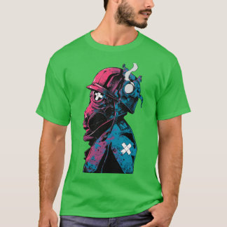 T-shirt Vaporwave Gas Mask Streetwear Urban Style friends