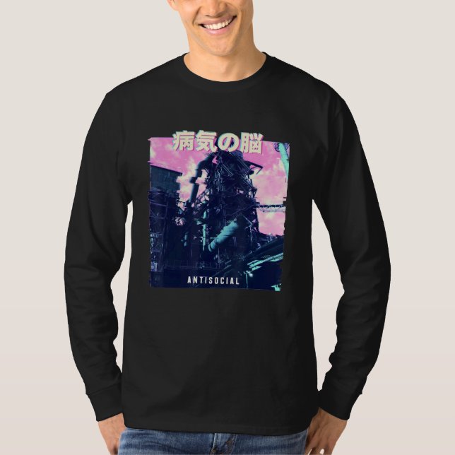 T-shirt Vaporwave Glitch esthétique 80s Machine rétro (Devant)