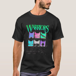 T-shirt Vaporwave Inverted Warrior Cats Clan Icons pour la