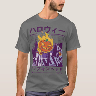 T-shirt Vaporwave Jackolantern Pumpkin Aesthetic Japanese 