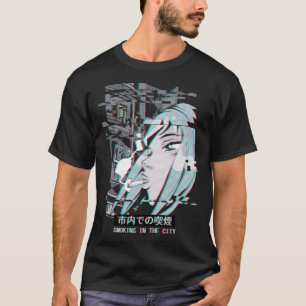 T-shirt Vaporwave Japan Street Fashion Anime Fumer
