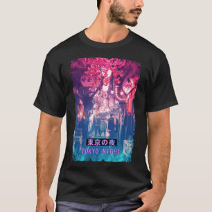 T-shirt Vaporwave Japan Street Fashion Glitch Tokyo Nuit