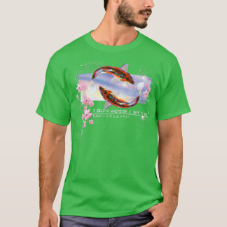 T-shirt Vaporwave Japanese Koi Sakura Cherry Blossom Nishi