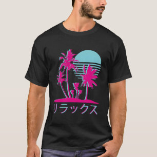 T-shirt Vaporwave long manches T rétro 1980