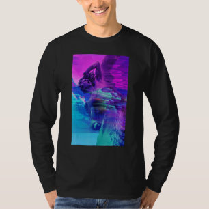 T-shirt Vaporwave Outrun Rétro-onde Synthwave Rétro 80 Aes