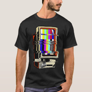 T-shirt Vaporwave Pas De Télévision Signale Hors Air Glitc