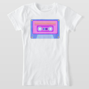 T-Shirt Vaporwave Retro Pink 90s 2000s A2k cassette