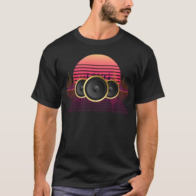 T-shirt Vaporwave Retro Sunset Synthwave Lover (Devant)