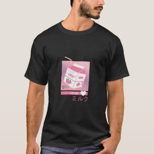 T-shirt Vaporwave Synthwave Japan Juice Box Strawberrys