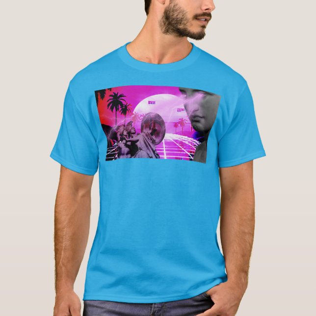 T-Shirt Vaporwave Synthwave Rétro Style Années 80 (Devant)