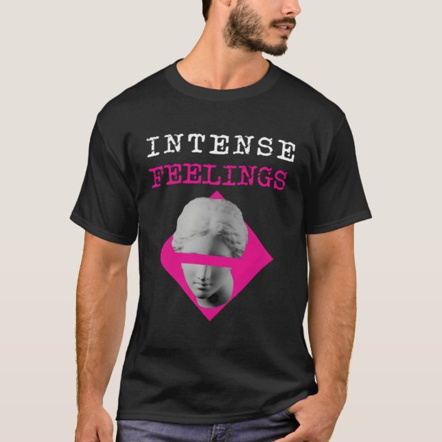 T-shirt Vaporwave Synthwave Sentiments intenses (Devant)