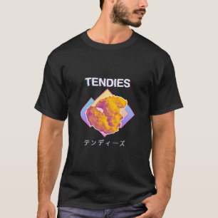T-shirt Vaporwave Tendies Chicket Tenders Kanji japonais