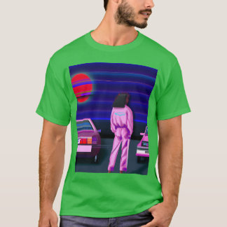 T-shirt Vaporwave voiture synthwave fille amis ami garçon