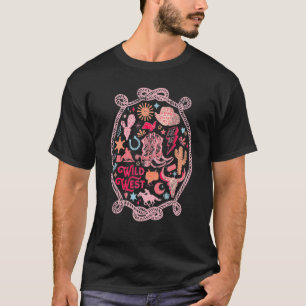 T-shirt Vaqueira de Rodéo de l'Ouest Sauvage Fille de Chev