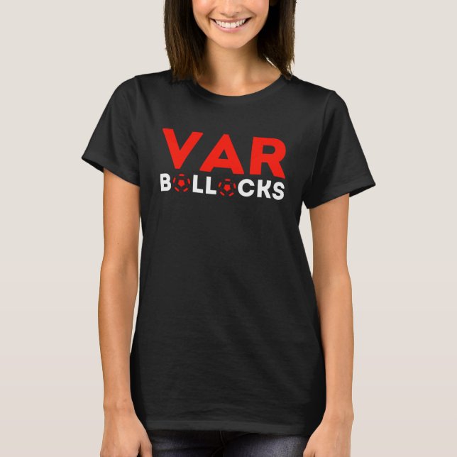T-shirt VAR [Censored] Red Football Soccer Television (Devant)