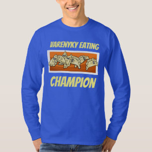 T-shirt Varenyky Perogy mangeant la chemise de champion
