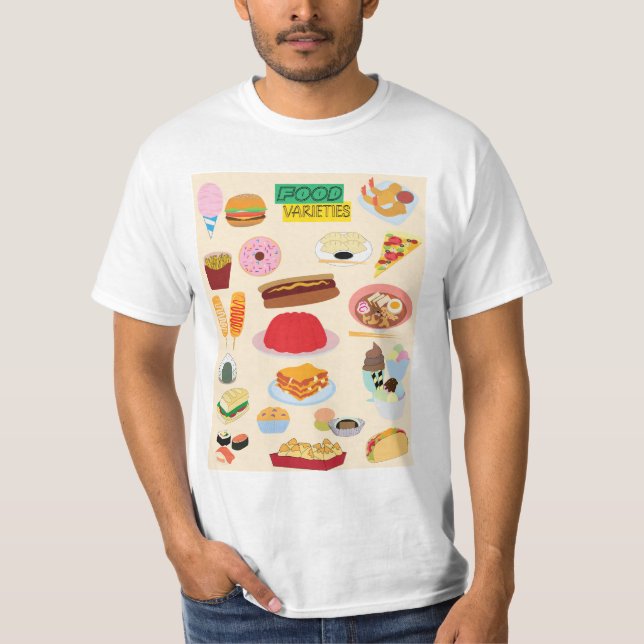 T-shirt Variétés de nourriture (Devant)