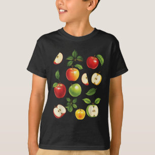 T-shirt Variétés de pommes différents types de cueilleur d