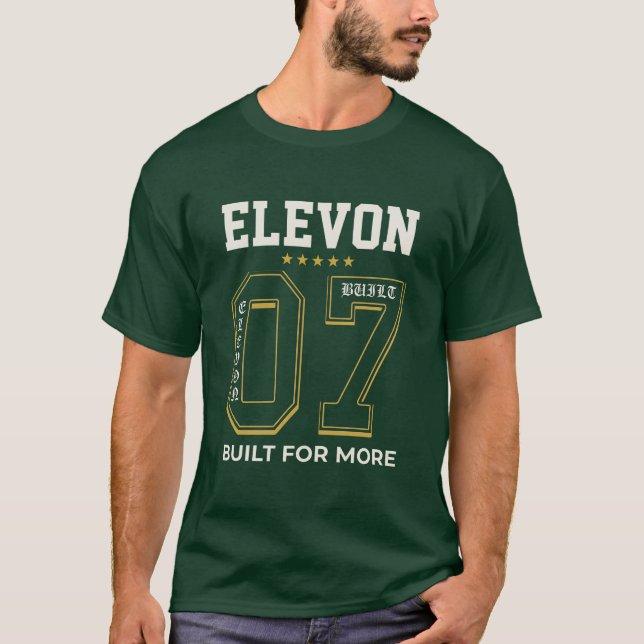 T-Shirt Varsity ELEVON 07 Conçu Pour Plus (Devant)