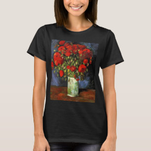T-shirt Vase avec des pavots rouges par Vincent van Gogh