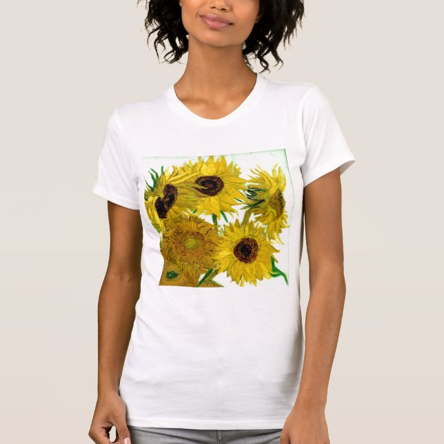 T-shirt Vase avec douze tournesols, beaux-arts de Van Gogh (Devant)