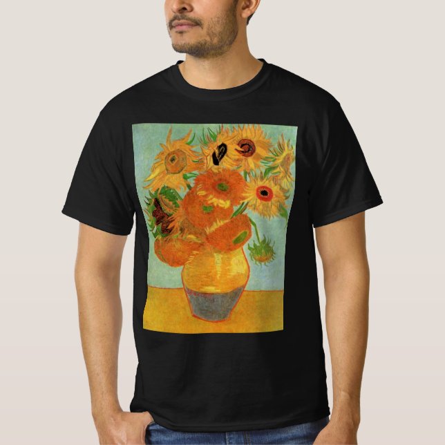T-shirt Vase avec douze tournesols de Vincent van Gogh (Devant)