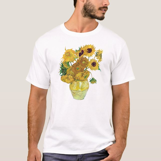 T-shirt Vase avec douze tournesols par Vincent van Gogh (Devant)
