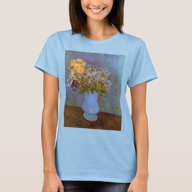 T-shirt Vase avec lilas et marguerites de Vincent van Gogh (Devant)