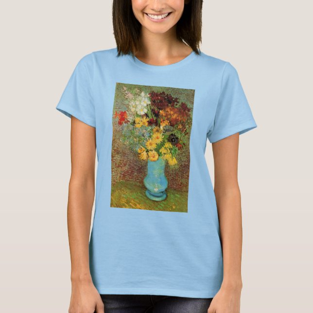 T-shirt Vase avec marguerites et anémones par Vincent van  (Devant)