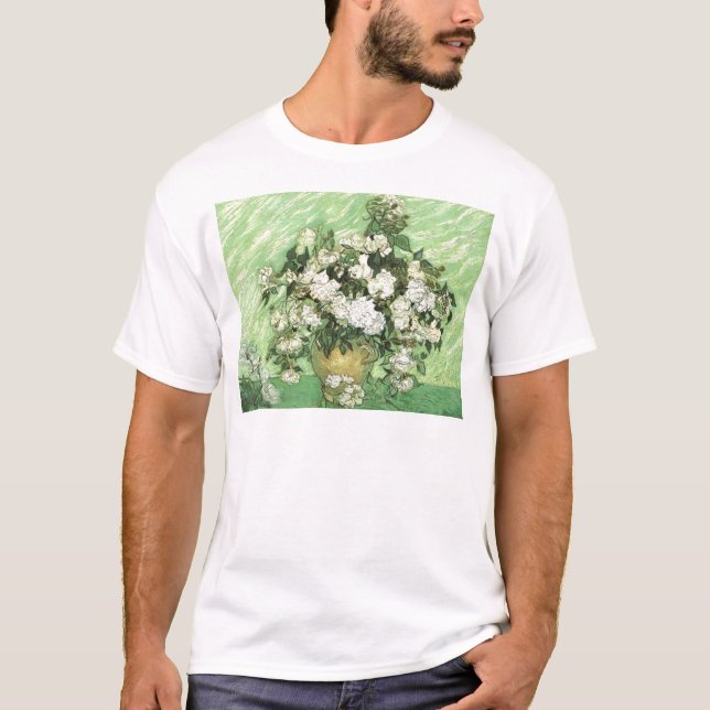 T-shirt Vase avec Roses - Van Gogh (Devant)