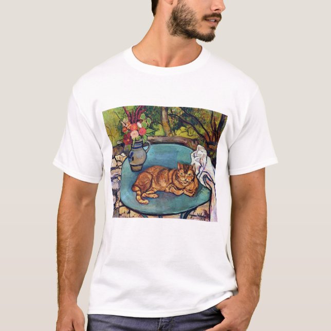 T-shirt Vase chats et fleurs, Suzanne Valadon (Devant)