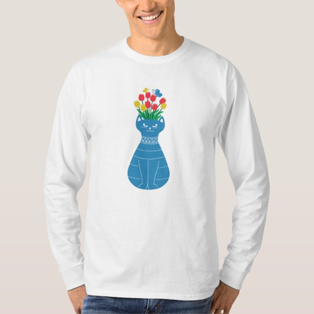 T-shirt Vase de chat (Devant)