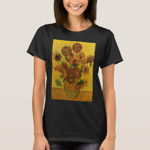 T-shirt Vase de fleurs avec 15 tournesols Vincent van Gogh