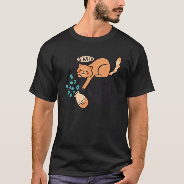 T-shirt Vase de fleurs de chat 2 (Devant)