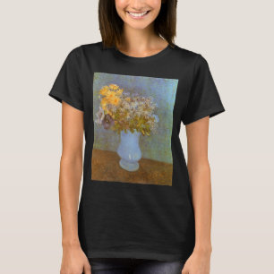 T-shirt Vase de lilas, de marguerites et d'anémones de Vin