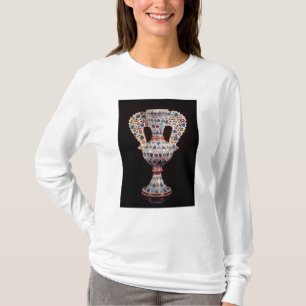 T-shirt vase Étain-vitré avec la décoration de lustre