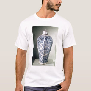 T-shirt Vase octogonal à "Mei- P'ing" avec le blanc