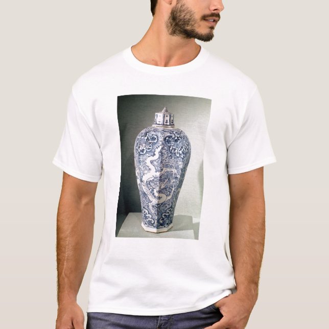 T-shirt Vase octogonal à "Mei- P'ing" avec le blanc (Devant)