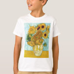 T-shirt vase van Gogh Still Life avec douze tournesols<br><div class="desc">Douze tournesols dans un vase peint par Vincent van Gogh.</div>