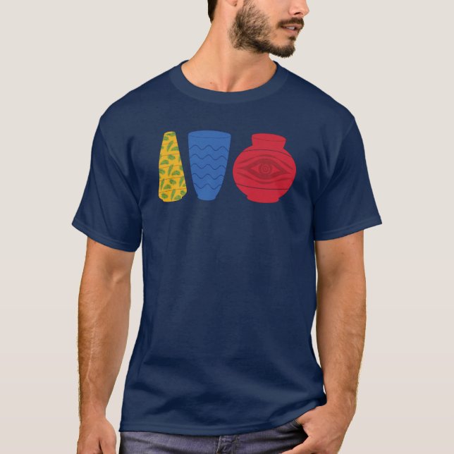 T-Shirt Vases Égyptiens Modernes (Devant)