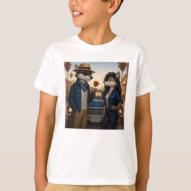 T-shirt Vato Lobo "Valentines"  (Devant)